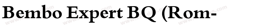 Bembo Expert BQ (Rom字体转换